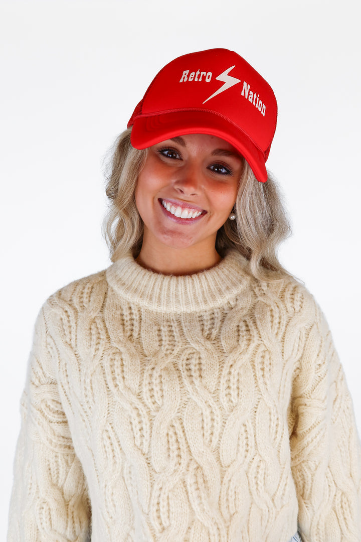 Red retro nation hat