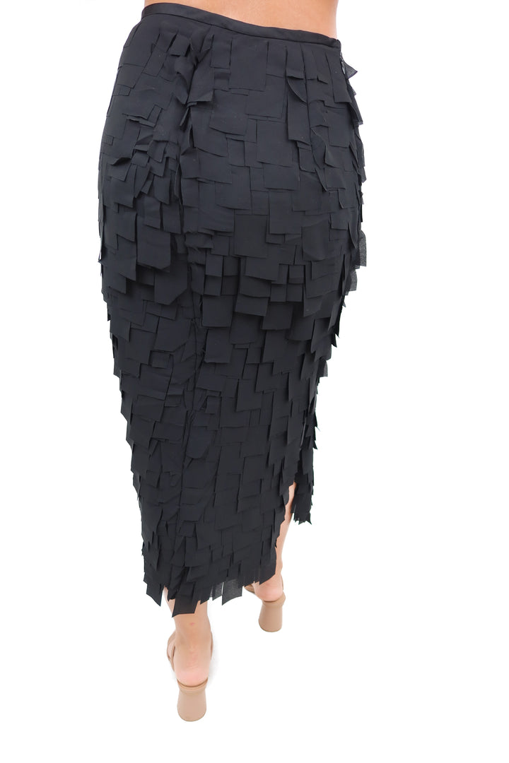 trina turk black "dita skirt" NWT (XXS; retail $358)