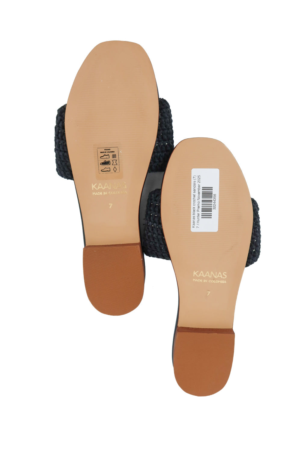 Kaanas black crochet sandals (7)