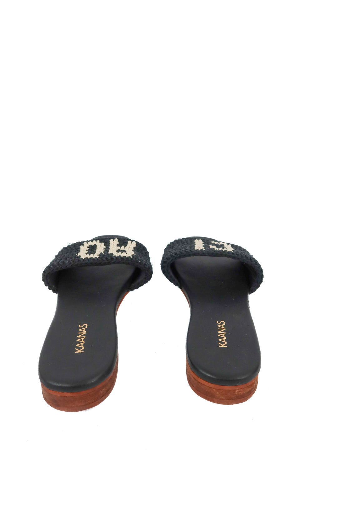 Kaanas black crochet sandals (7)