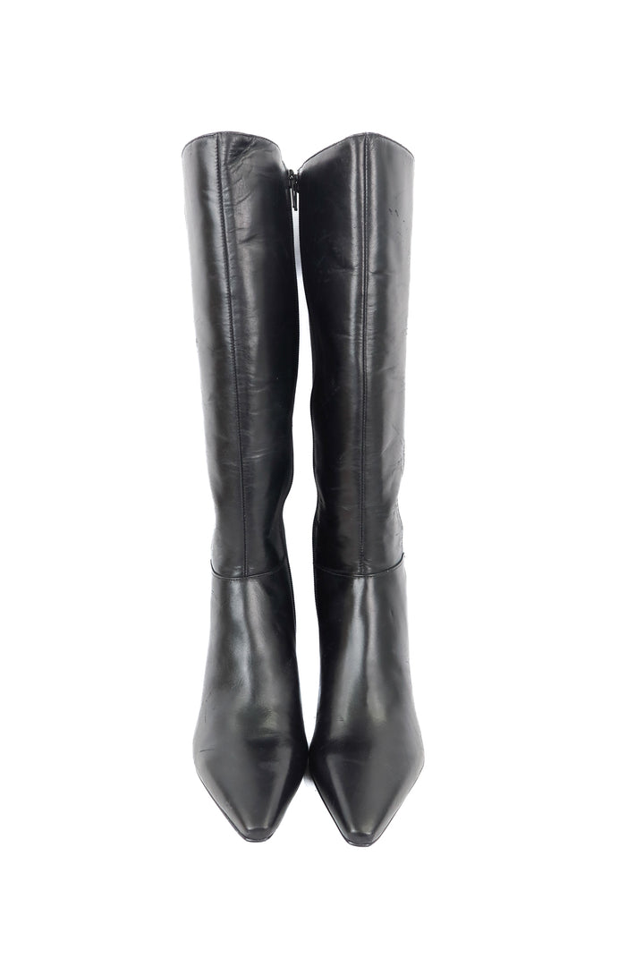 Vince Camuto black tall leather boots NWT (7; retail $229)