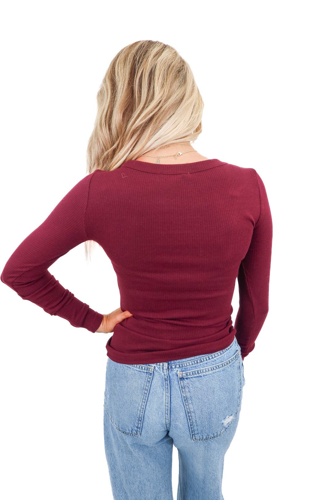 Ann Taylor burgundy ribbed top (XS)