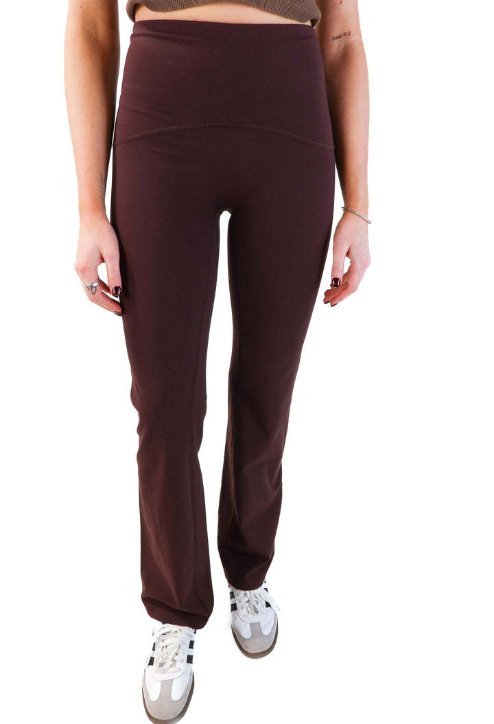 Spanx brown flare leggings (M; retails for $98)