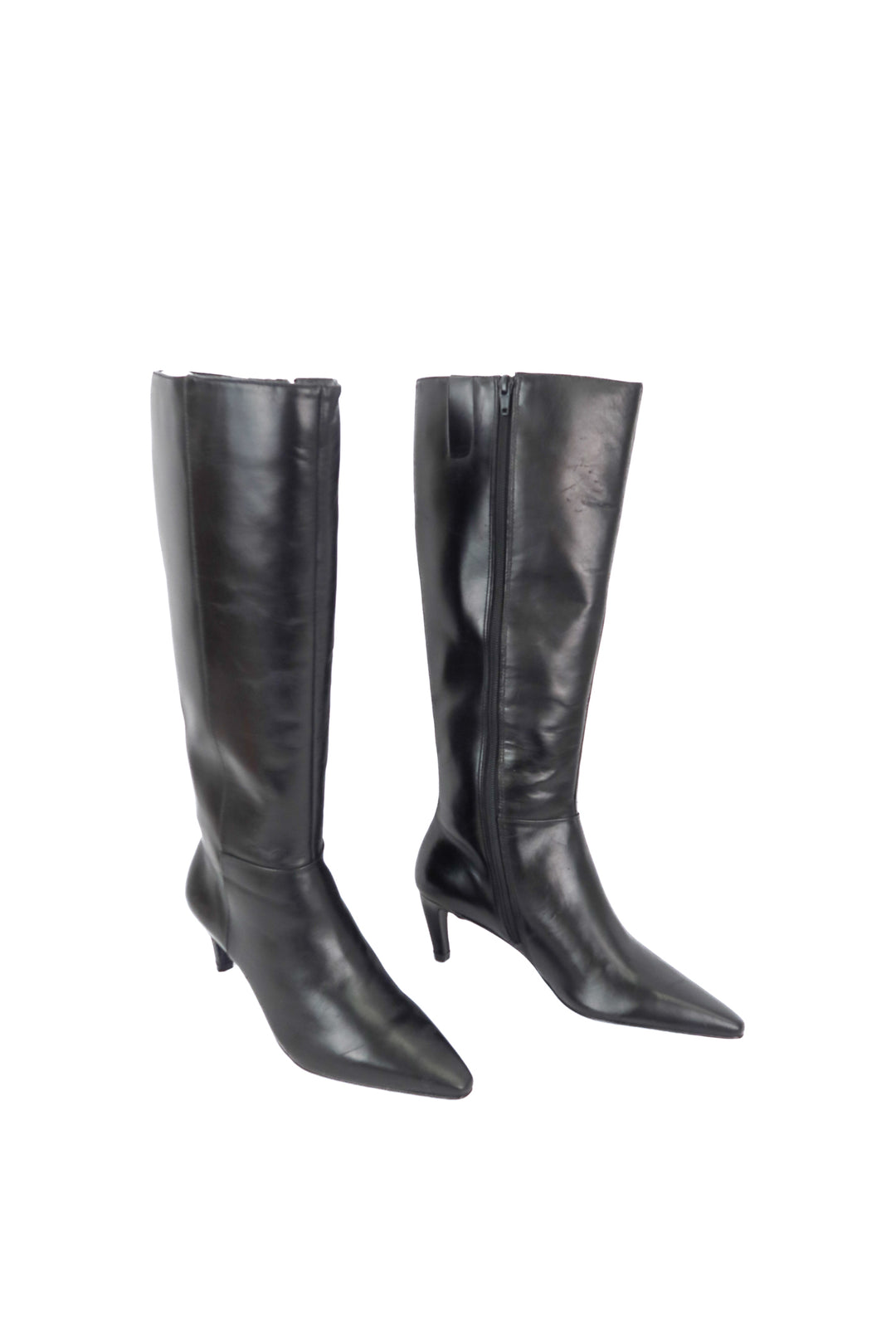 Vince Camuto black tall leather boots NWT (7; retail $229)