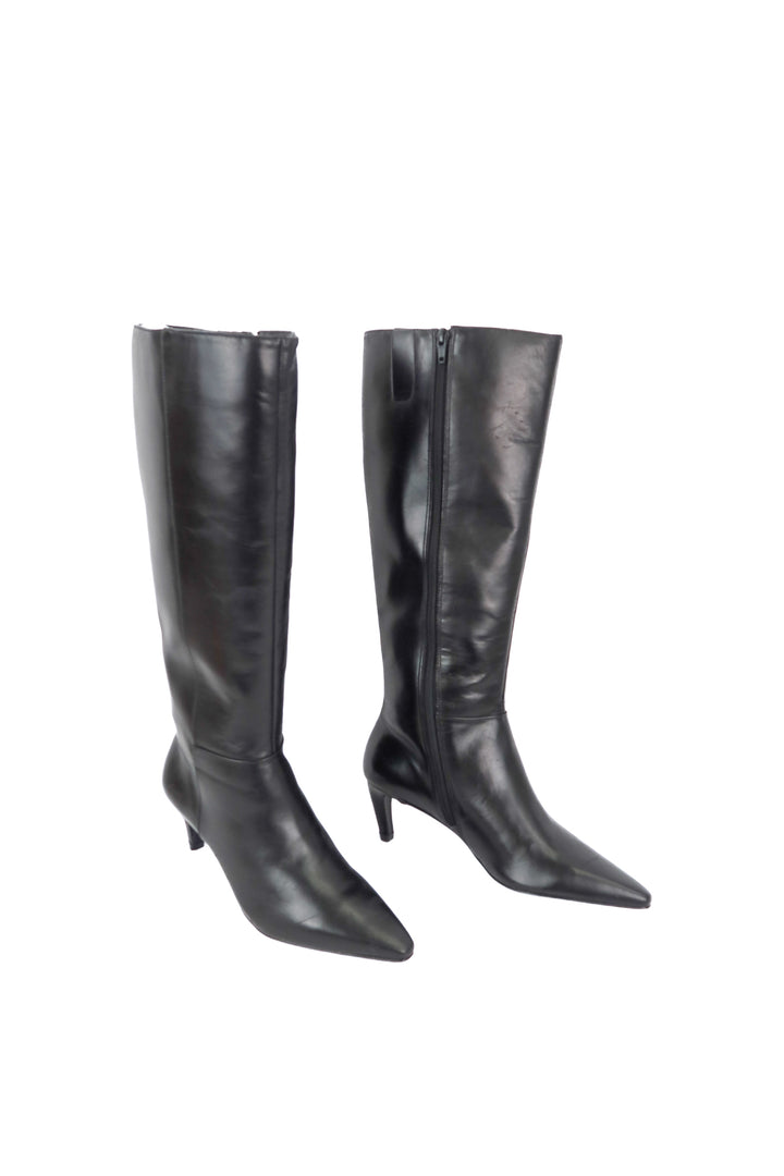 Vince Camuto black tall leather boots NWT (7; retail $229)