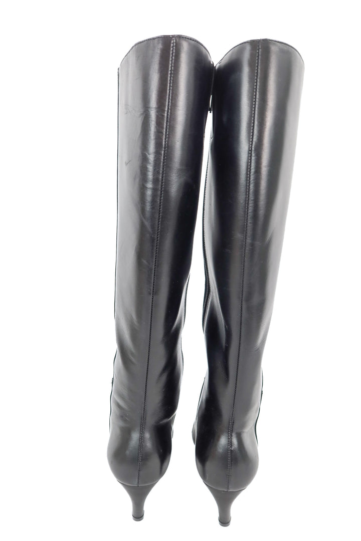 Vince Camuto black tall leather boots NWT (7; retail $229)
