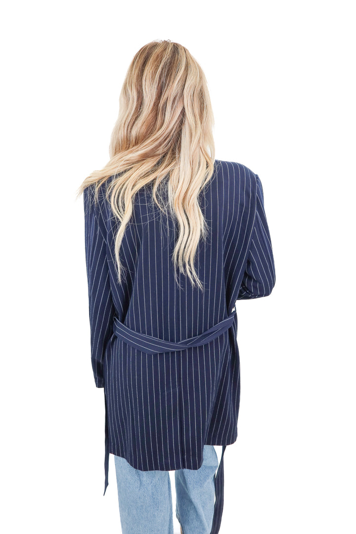 LPA pinstriped navy blazer (S; retail $198)