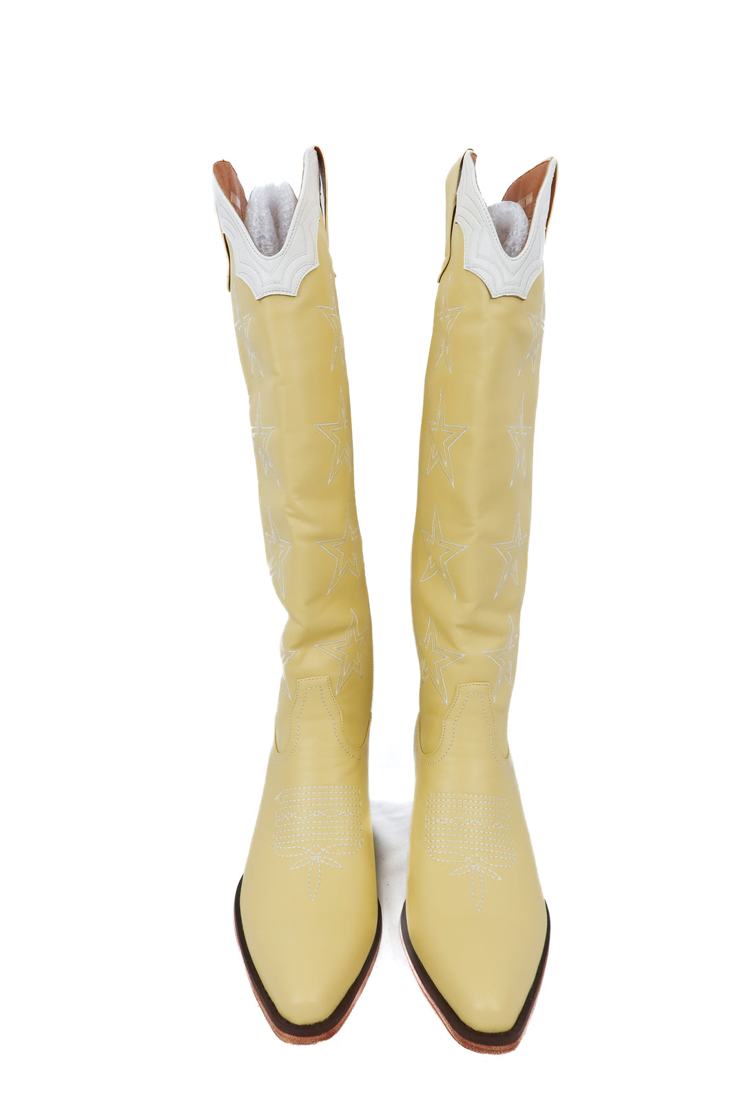 Marfa yellow star cowboy boots NWT (7; retail $120)