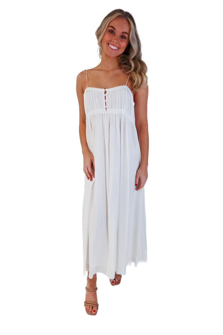 Ba&sh white maxi dress (m; retail $395)