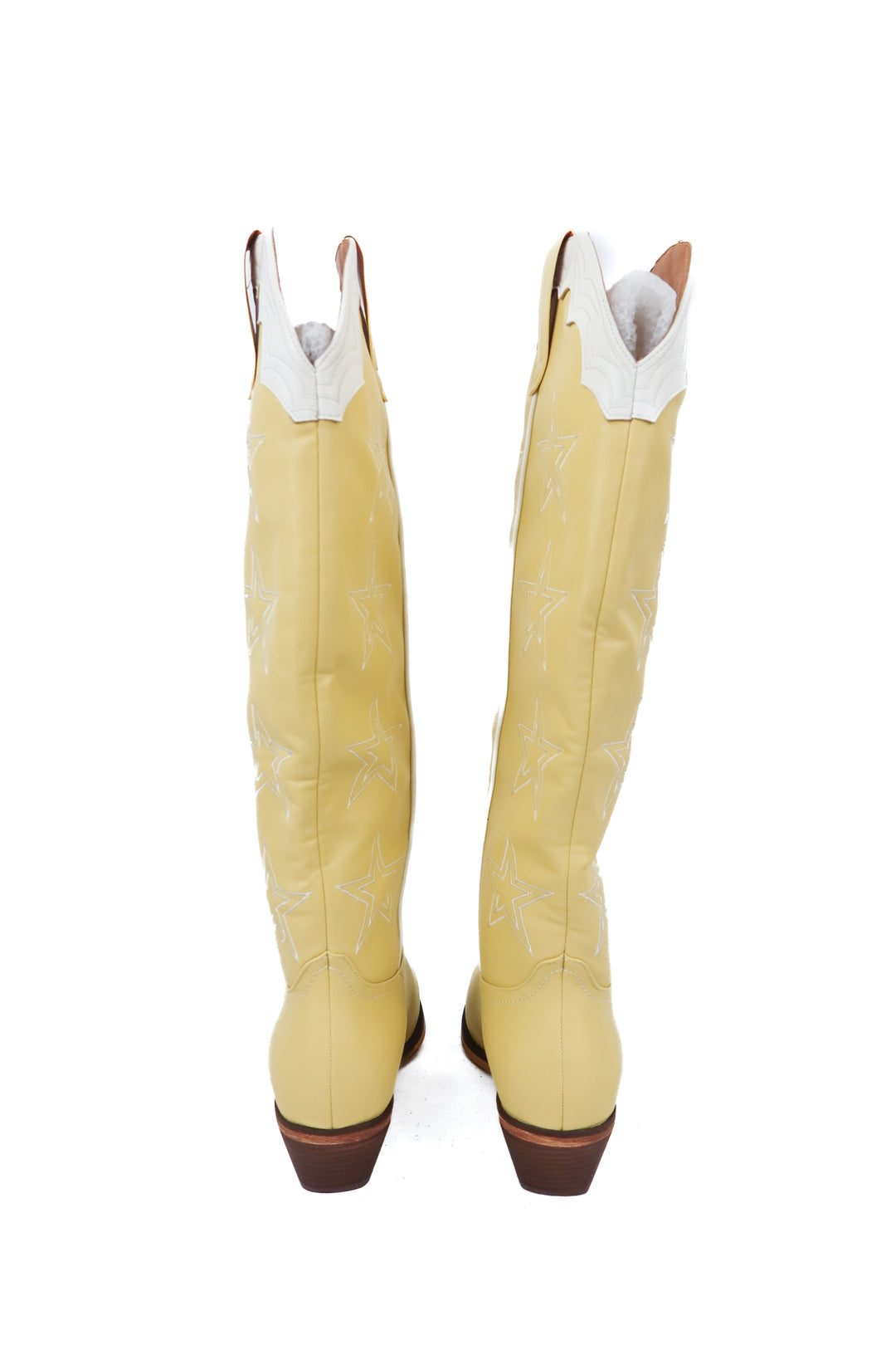 Marfa yellow star cowboy boots NWT (7; retail $120)