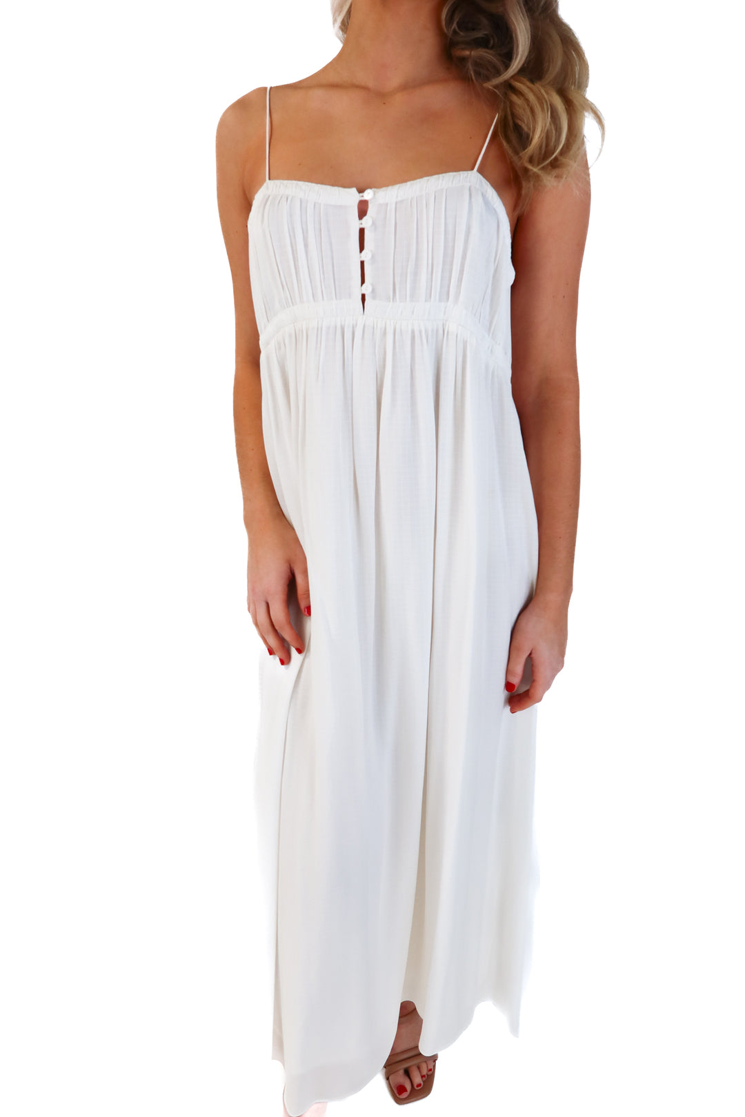 Ba&sh white maxi dress (m; retail $395)