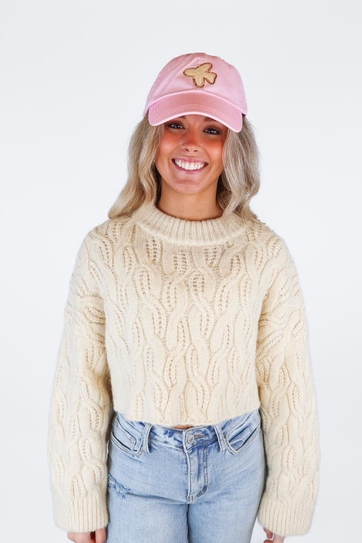 Light Pink Airplane Patch Cap