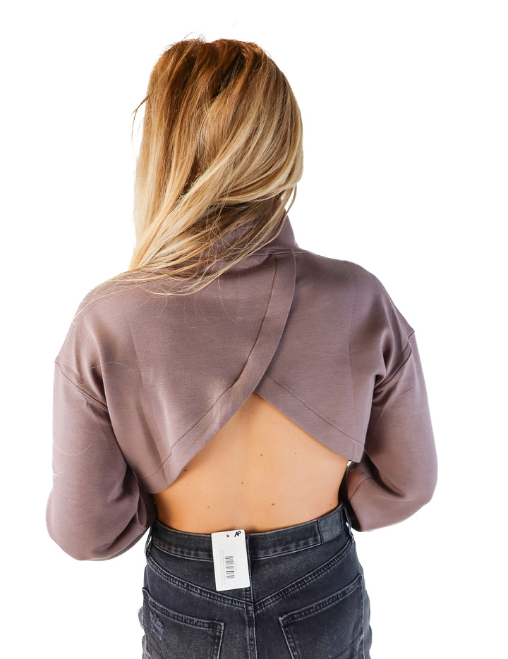 Spanx smoke cropped open back sweatshirt NWT (s; retails for $98)
