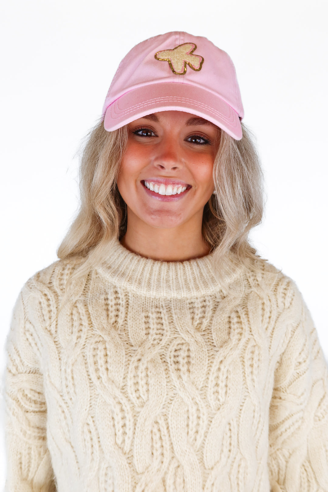 Light Pink Airplane Patch Cap