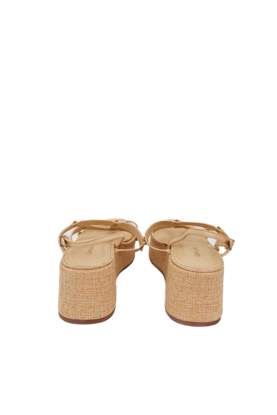 Larroude gold flower platform sandals (7)