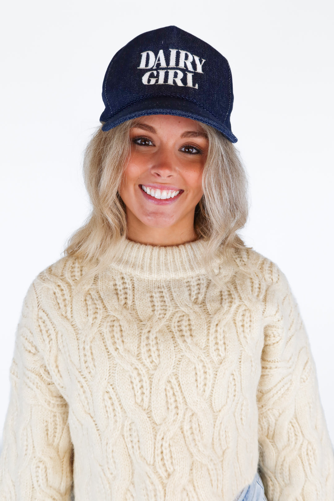 Dairy Girl Dark Denim Hat