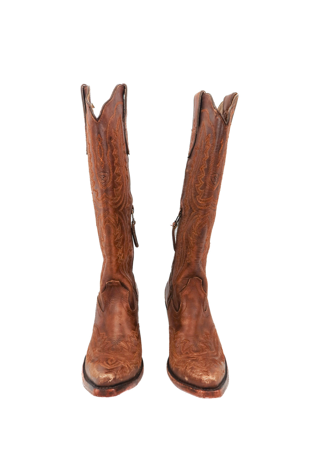 Ariat brown leather cowboy boots (7; retail $169.95)