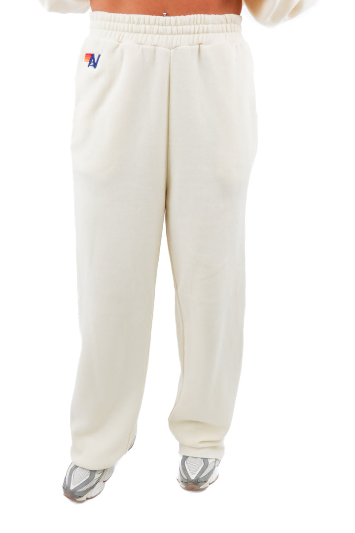 aviator nation cream sweatpants (s)