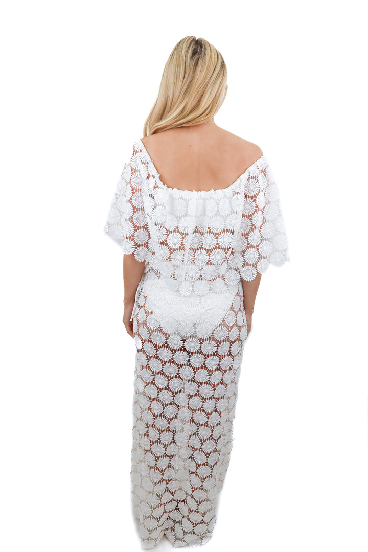 White lace embroidered swim set (S)