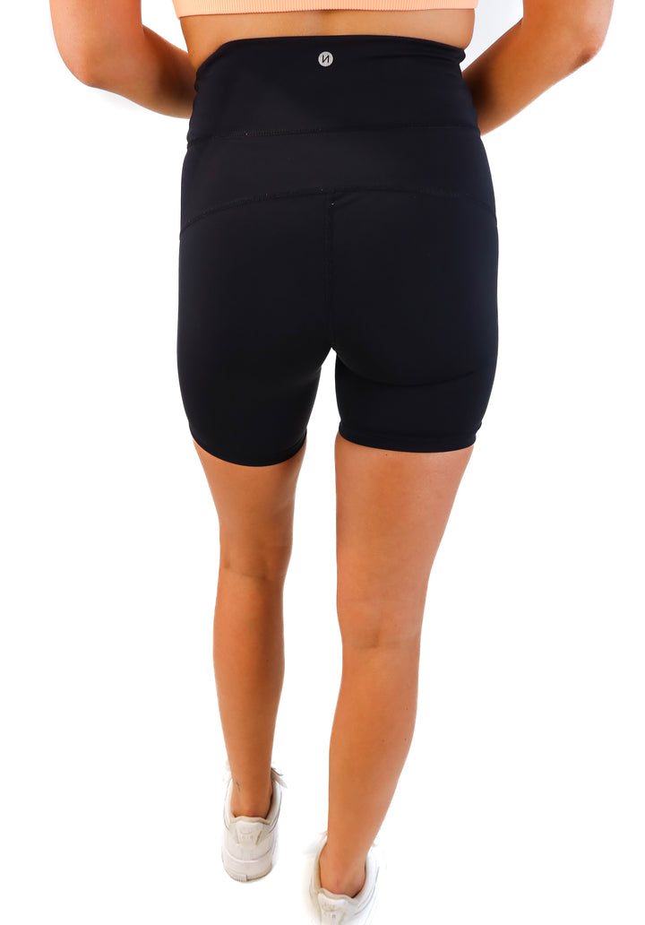 Commune black biker shorts (s)