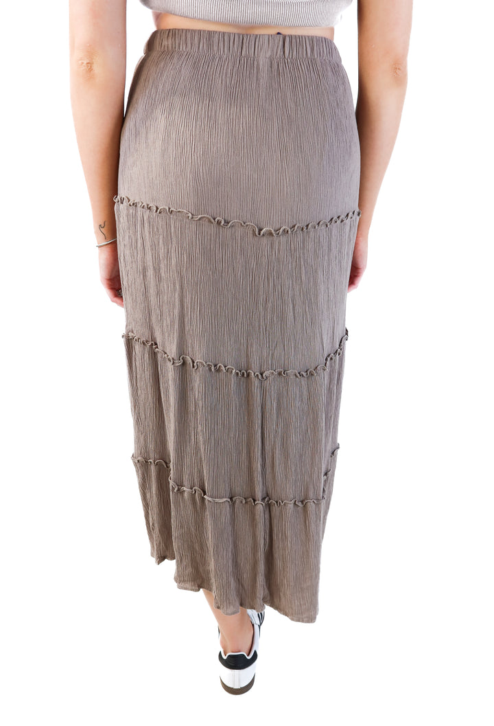 Hollister taupe maxi skirt (s; retails for $44.95)