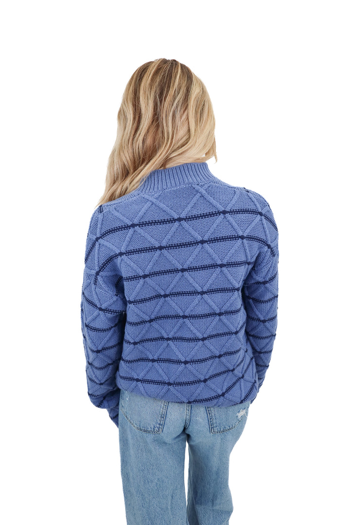 Ann Taylor blue striped sweater (S)