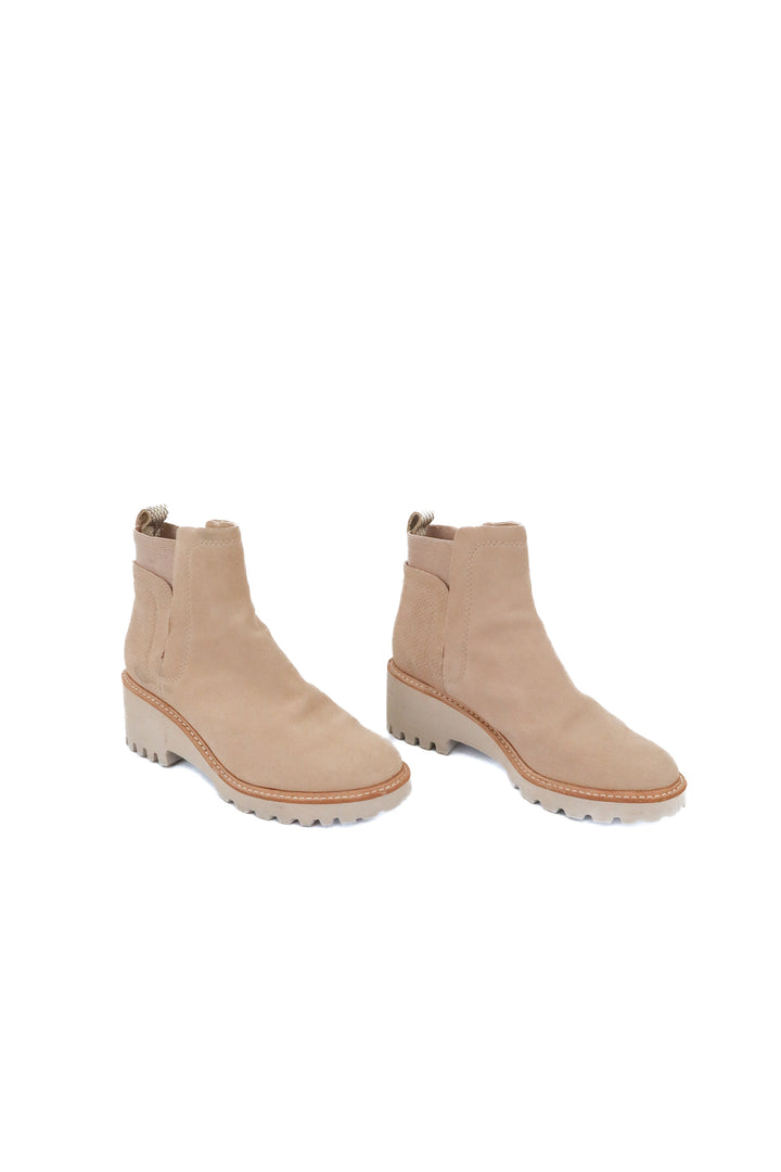 dolce vita cream studded booties (7.5; retail $185)