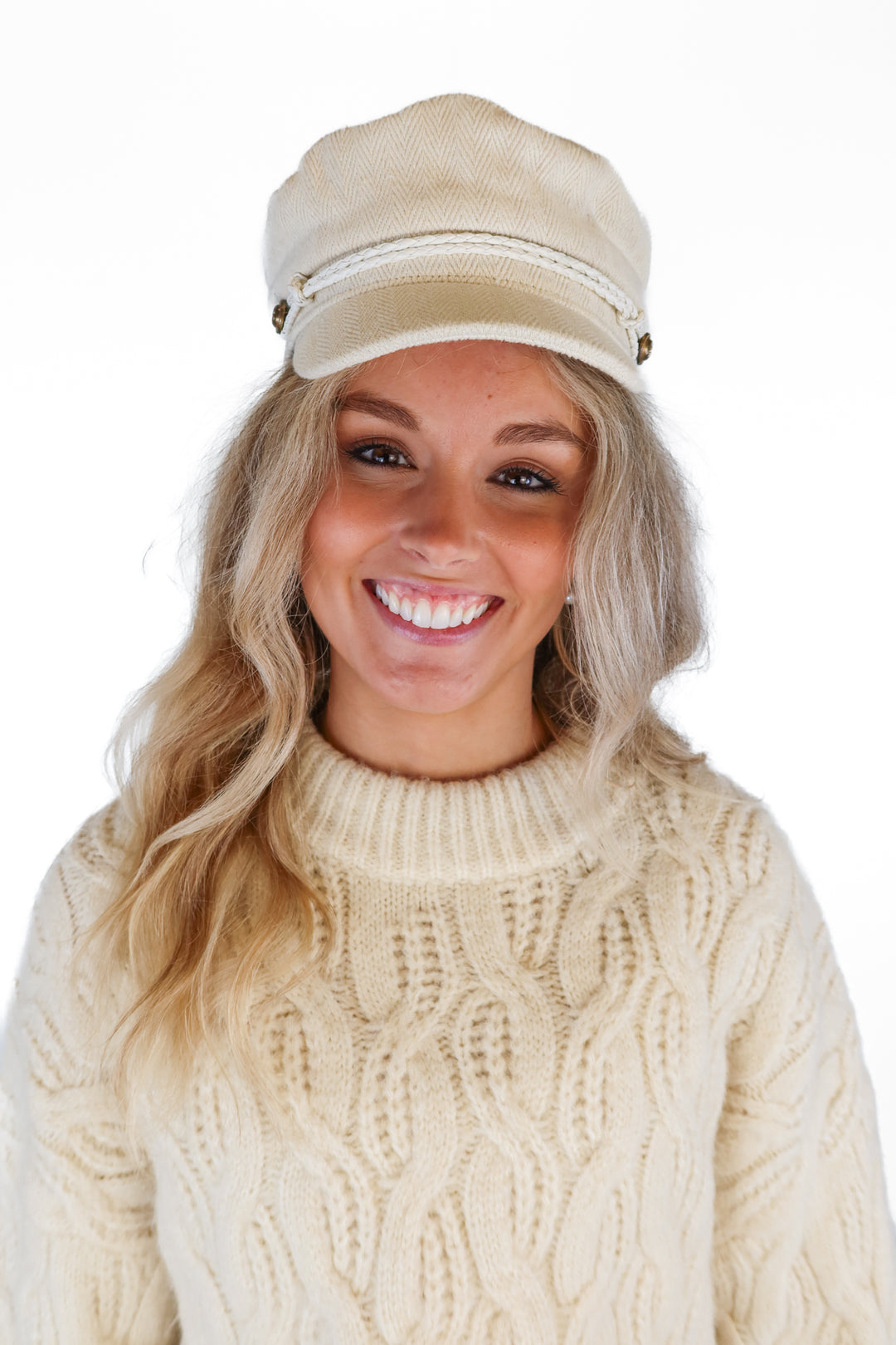 Cream fiddler hat