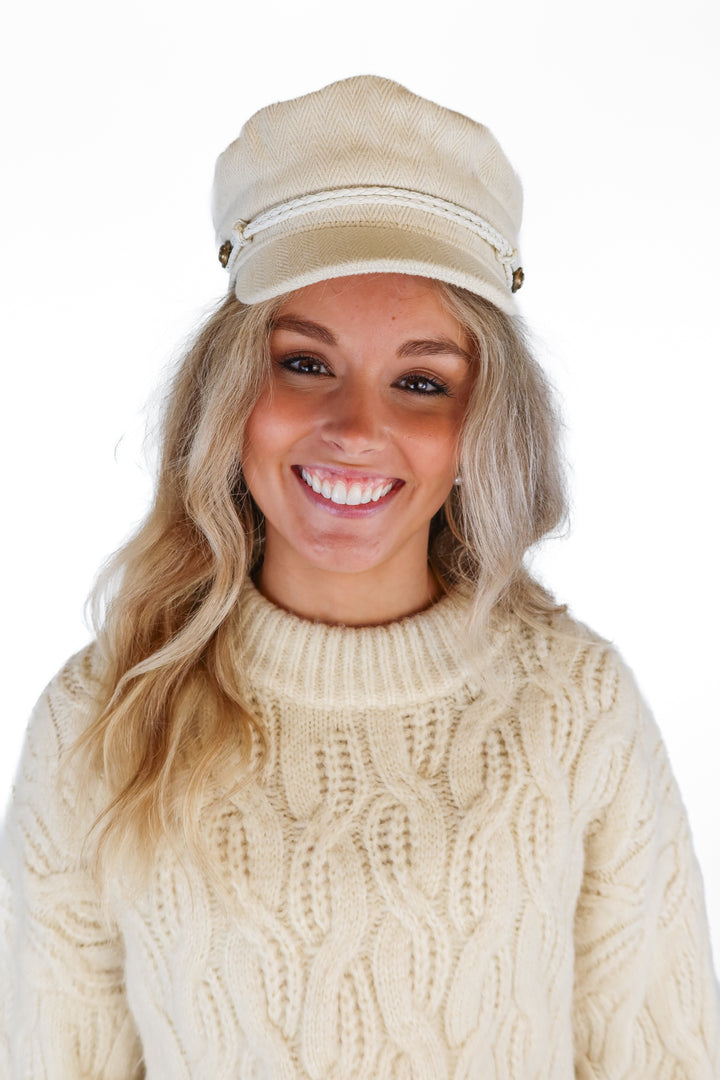 Cream fiddler hat