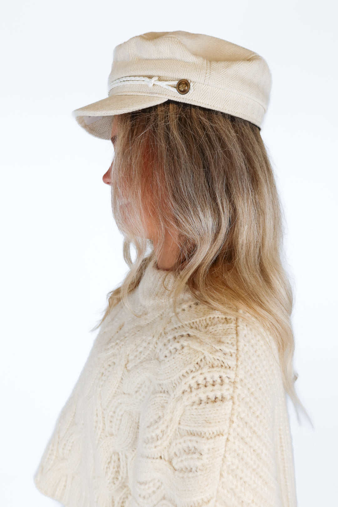 Cream fiddler hat