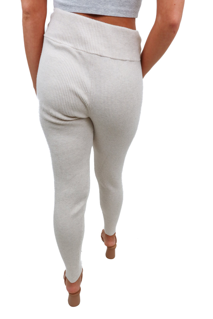 Tommy John ribbed cream pants (S)