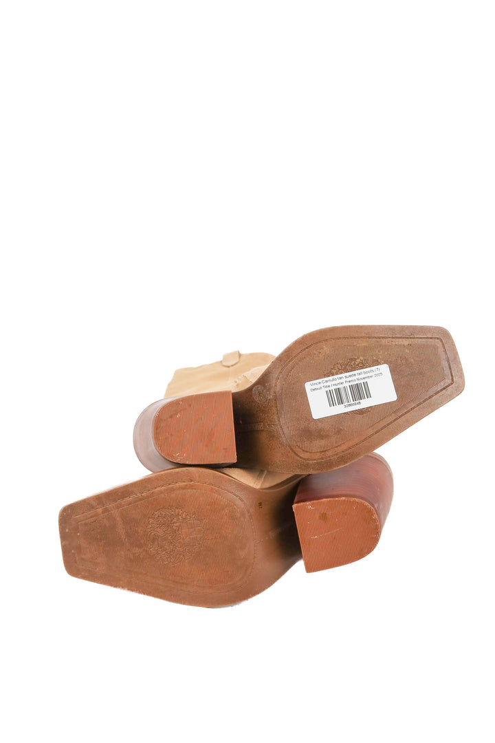 Vince Camuto tan suede tall boots (7; retail $240)