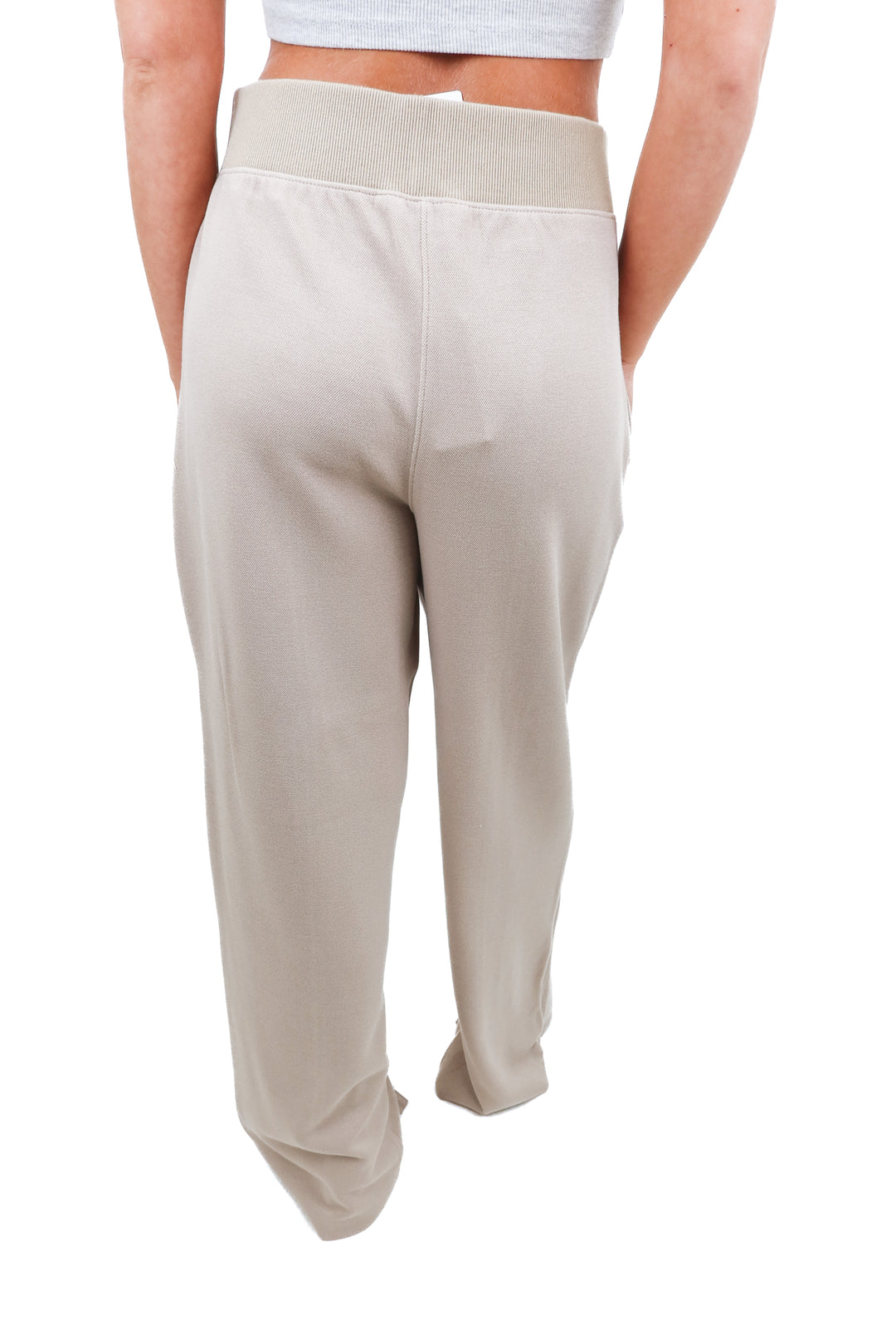 Spanx AirPique taupe wideleg track pants NWT (M)