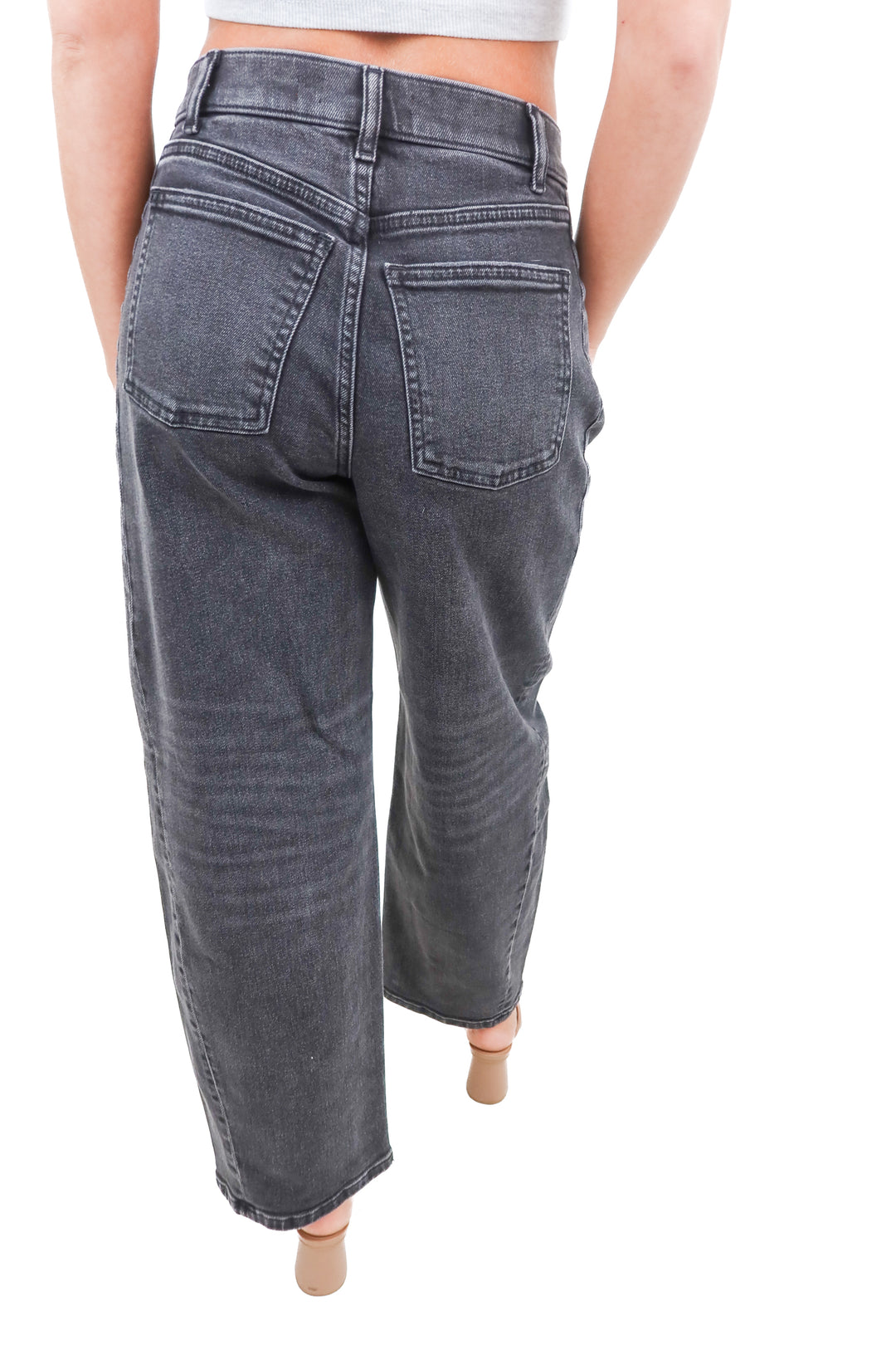 Spanx Spanxshape Authentic black barrel leg jeans (S; retail $158)