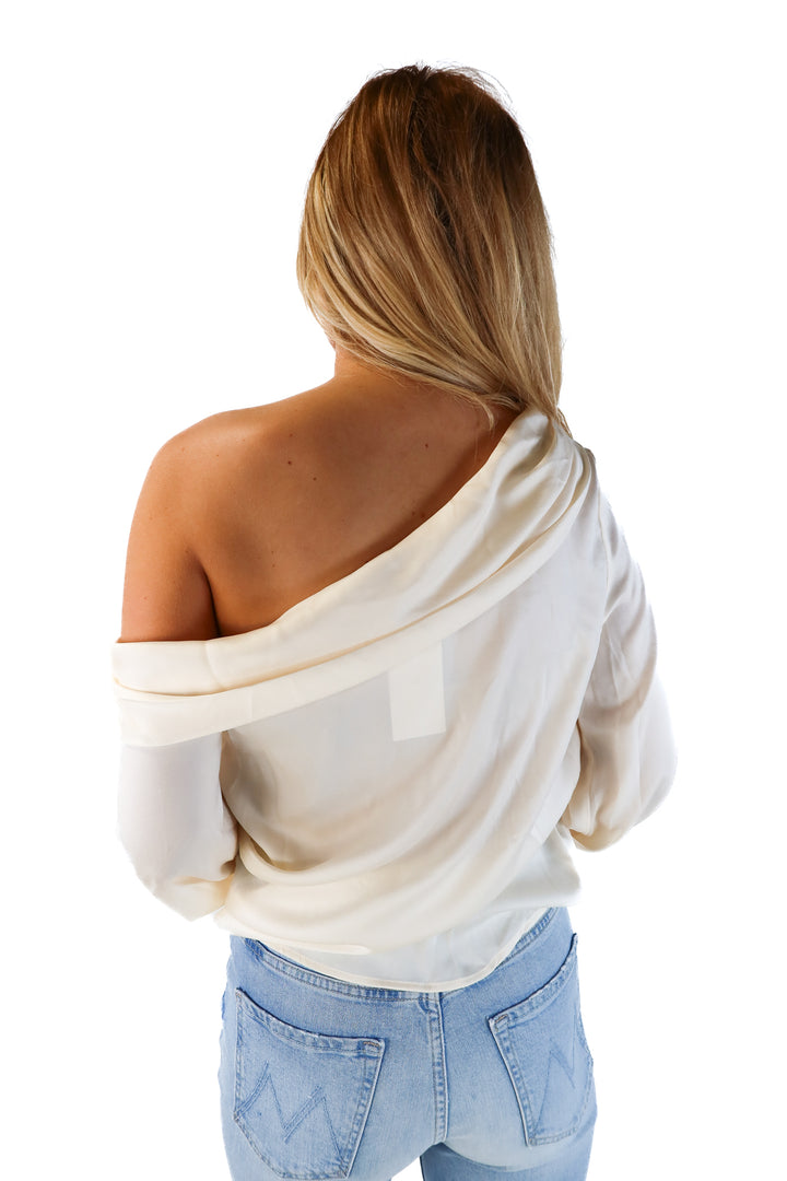 Vici cream off the shoulder top (s; retails for $48)