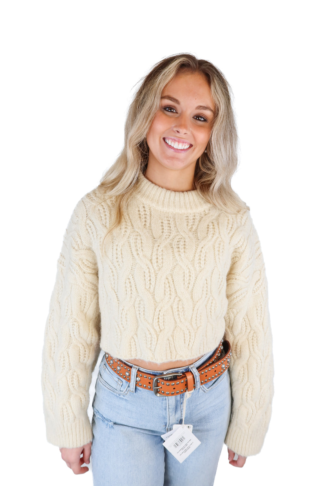 Free People Copper Clay Studded Leather Belt  NWT (S/M Retail $58)