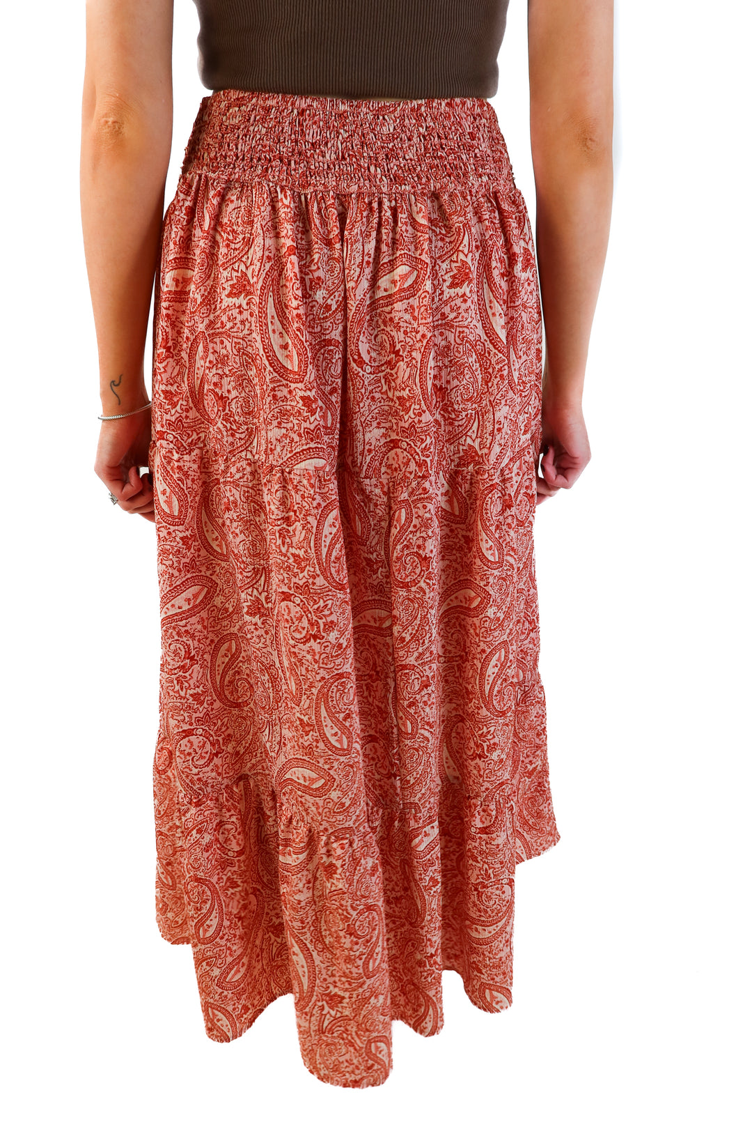 Zara pink paisley maxi skirt (s; retails for $49.90)