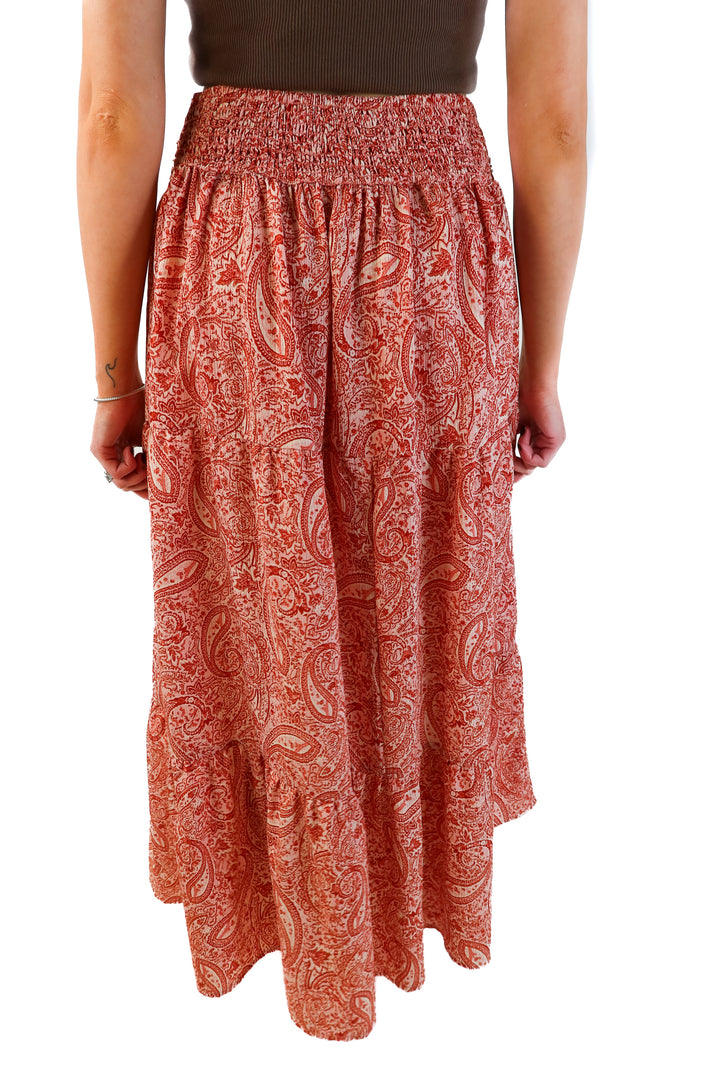 Zara pink paisley maxi skirt (s; retails for $49.90)