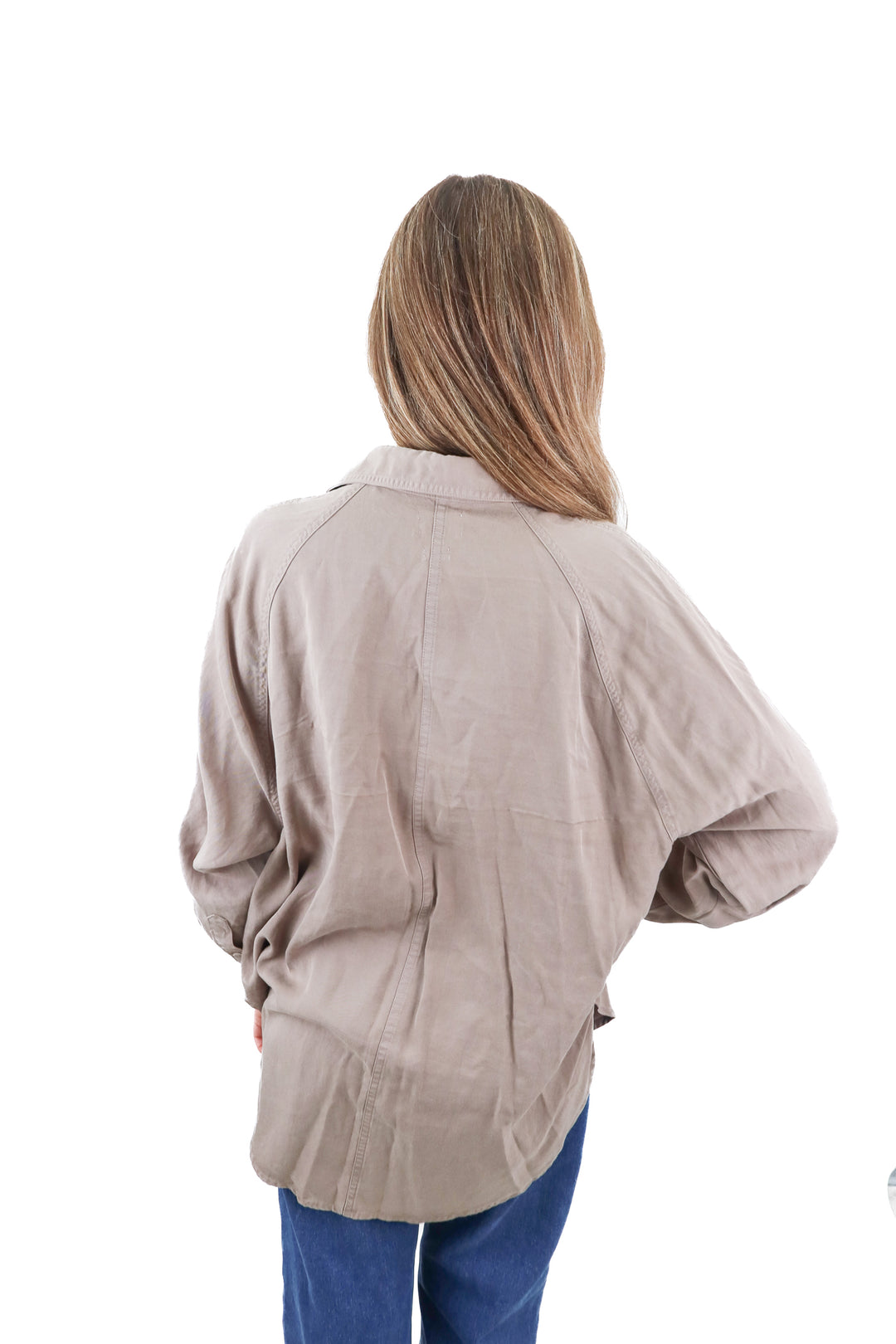 Wilfred Free Taupe Button-Down Shirt (S)