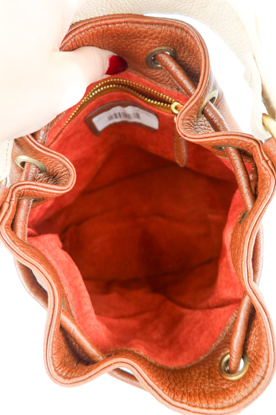 Au Mexique brown fringe bag (retail $185)