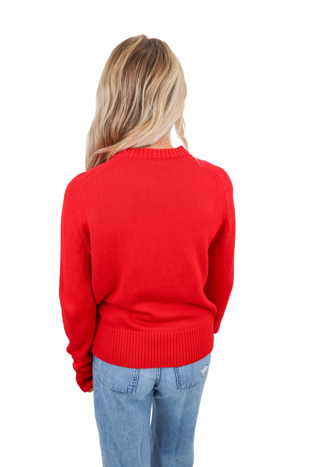 BR red crew neck sweater (S)