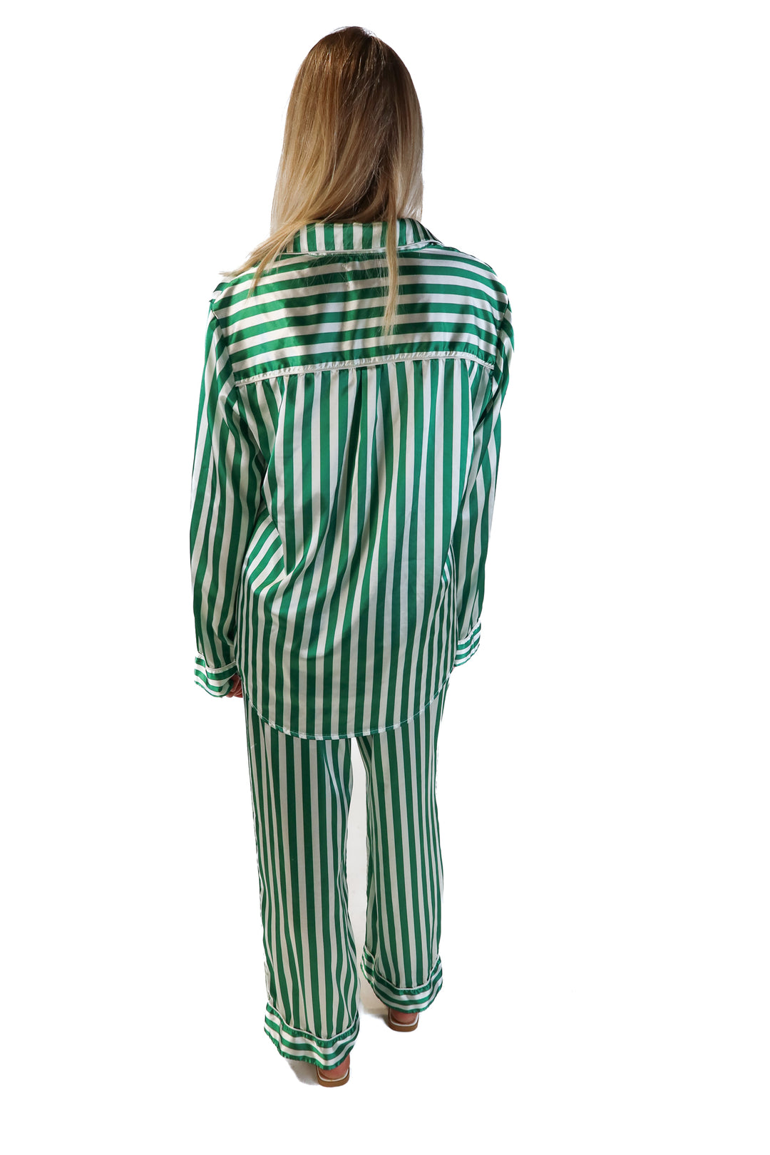 Show Me Your Mumu Green and White Striped Set (S; retail $138)