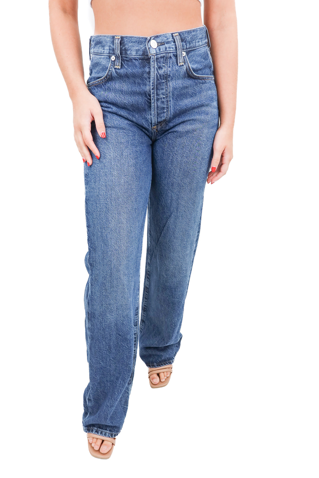 Citizens of Humanity darkwash Annina Wideleg jeans (25; retail $224))