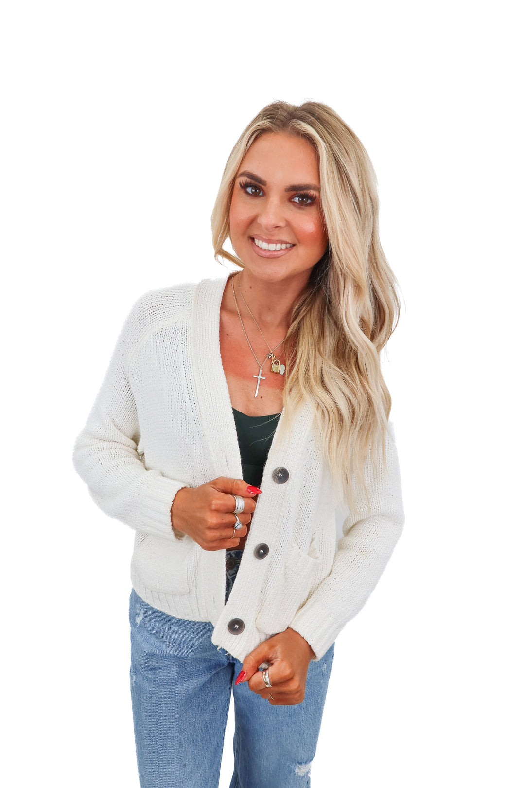 Brochu Walker white cardigan (S)