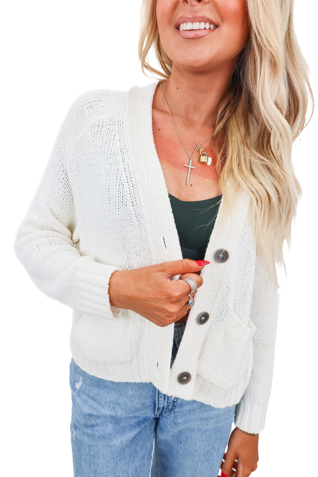 Brochu Walker white cardigan (S)