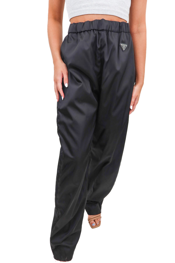 Prada technical nylon black pants (S; retail $1,550)