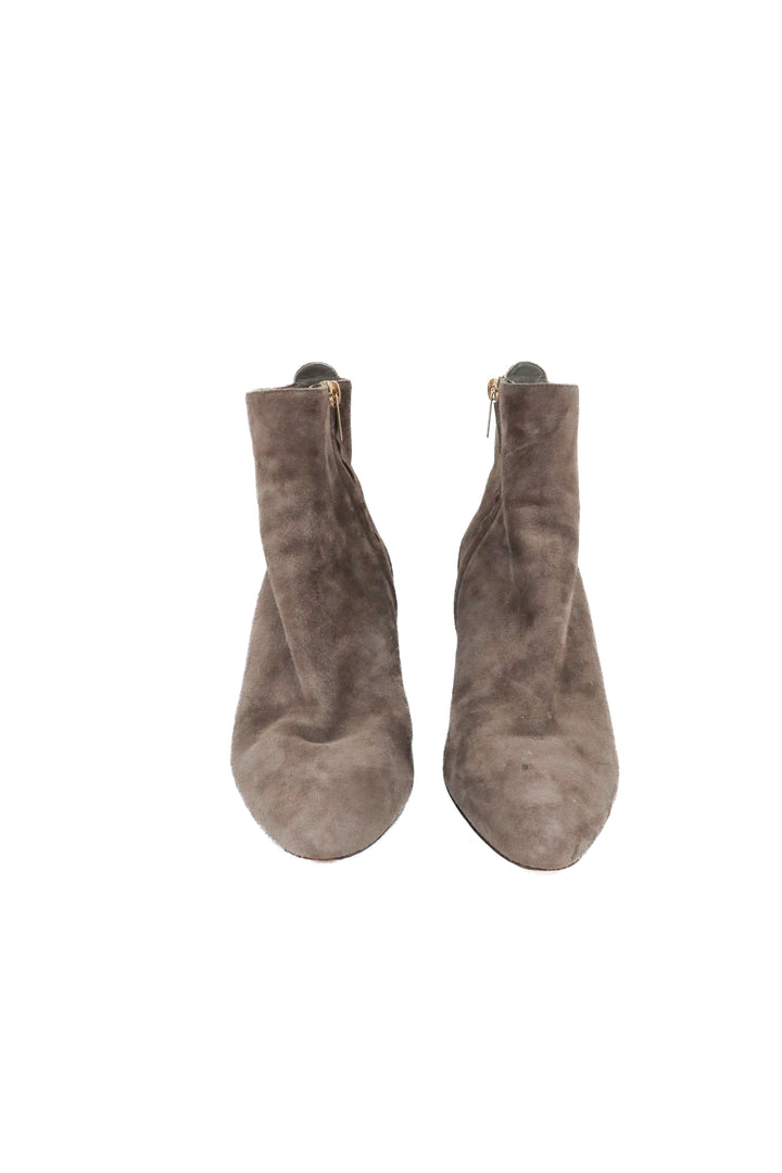 jimmy choo grey booties (39.5/ US9.5; retail $1,195)