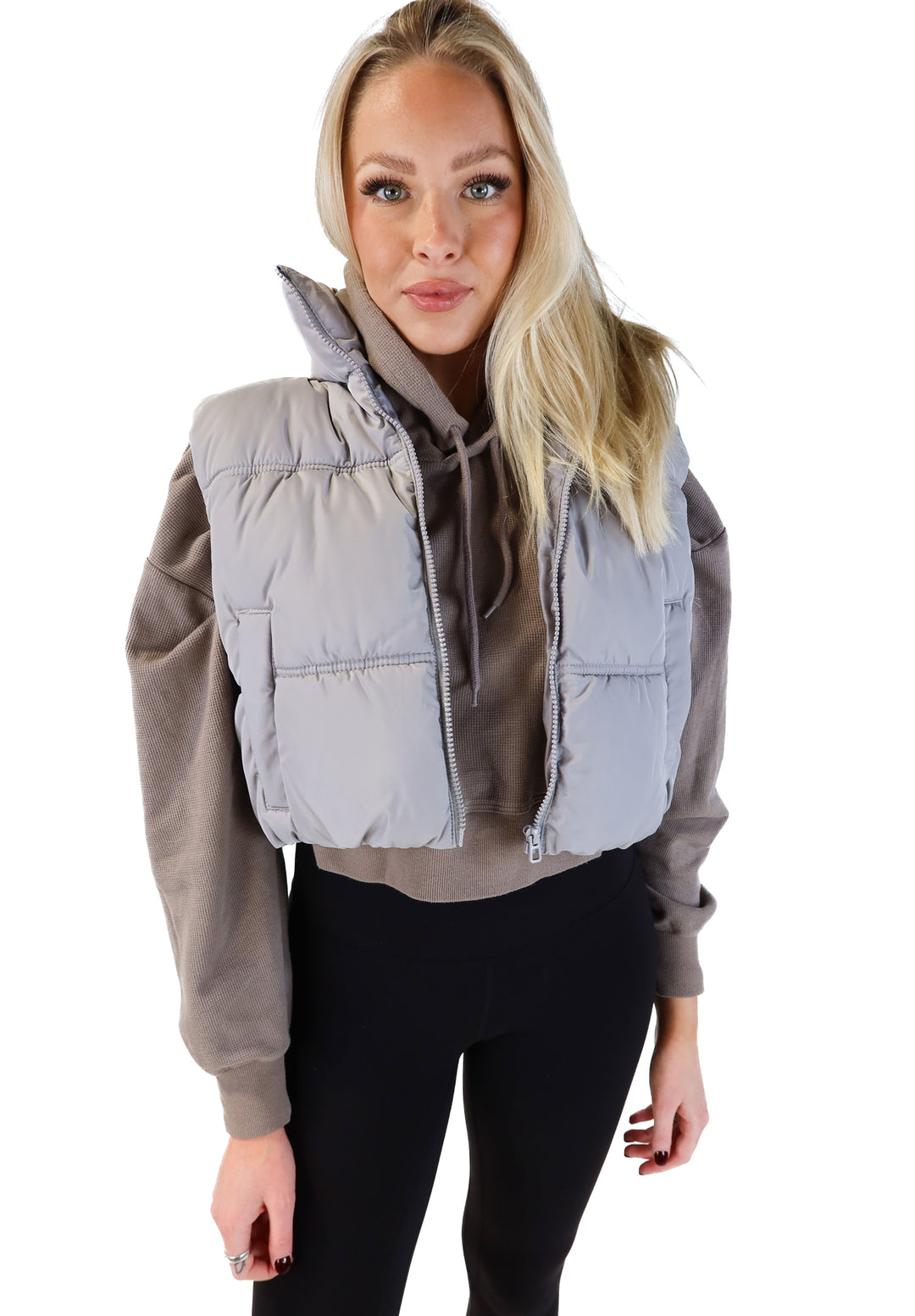 Divided by H&M Grey Cropped Vest (S)