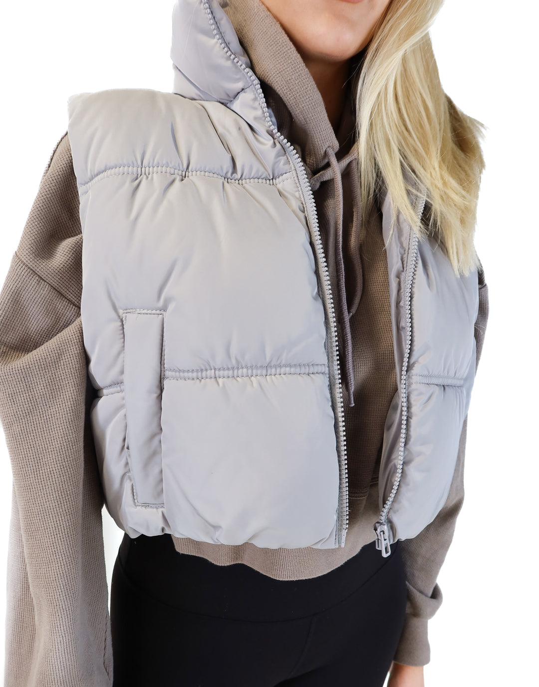 Divided by H&M Grey Cropped Vest (S)