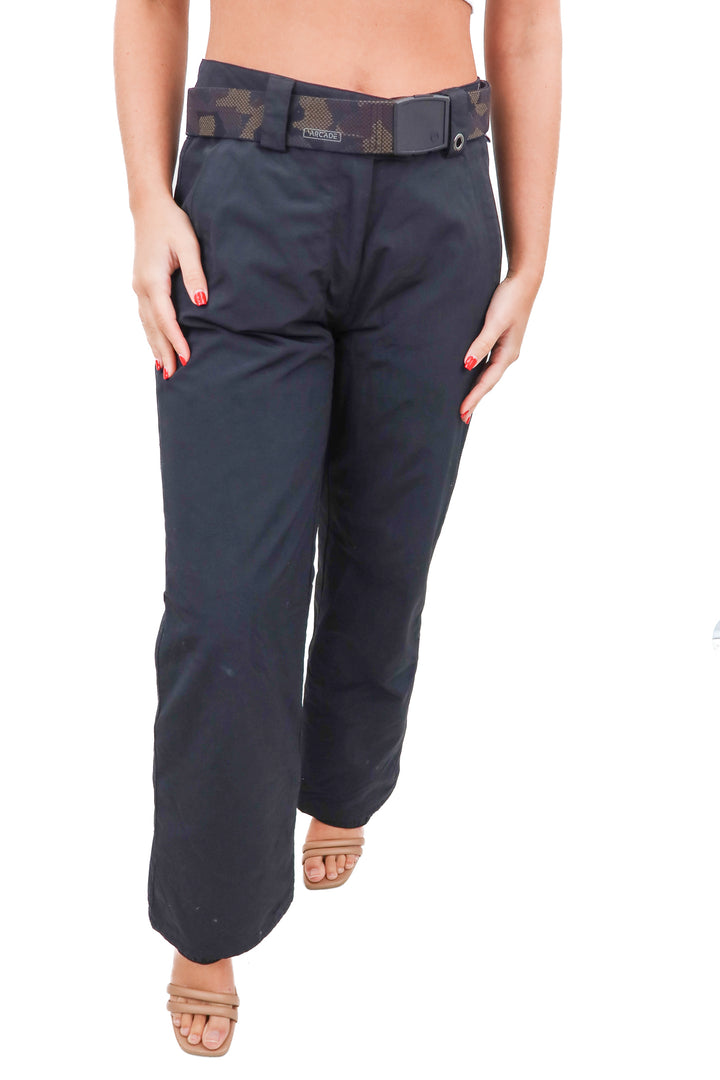 Obermeyer black snow pants (4; retail $229)